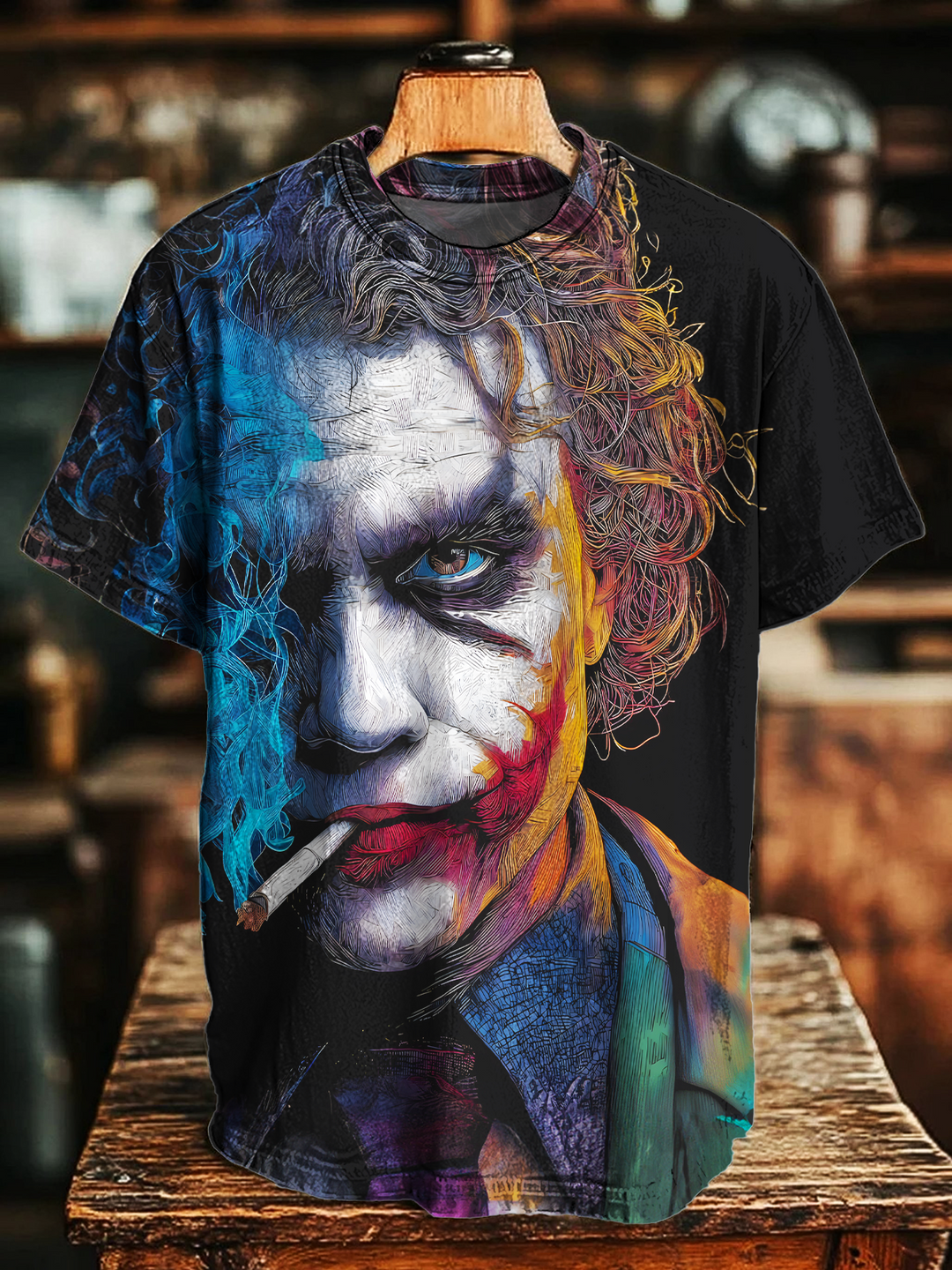 Horror Movie Character Art Crew Neck T-shirt