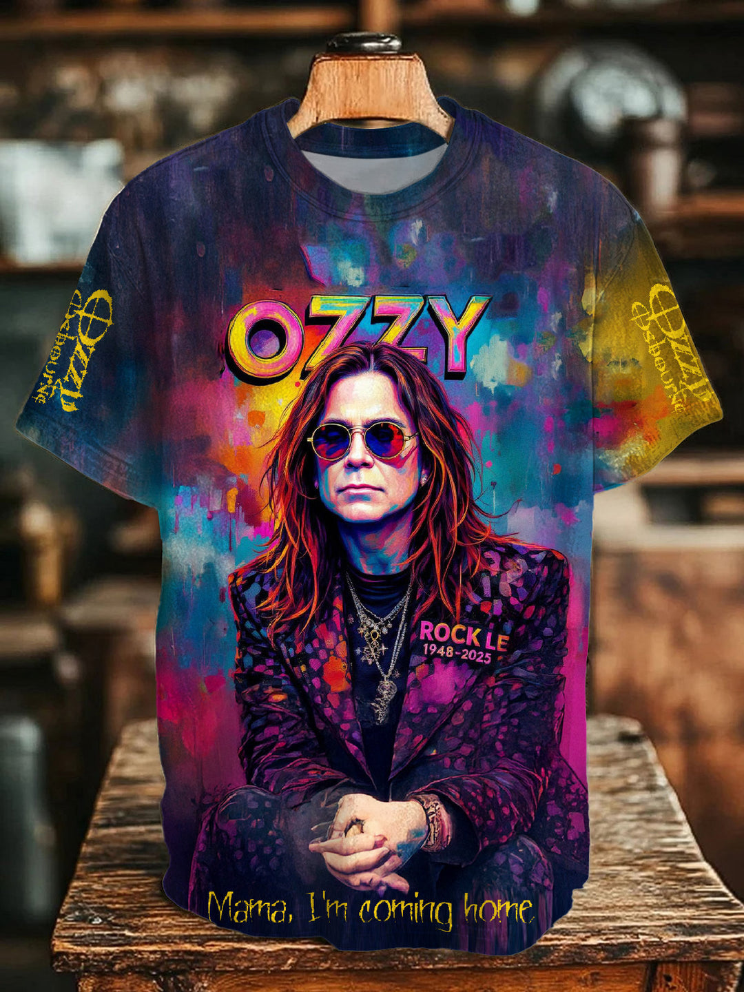 Ozzy Osbourne Retro Graffiti Crew Neck T-shirt