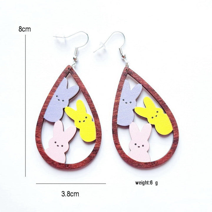 Easter Bunny Water Drop Earrings