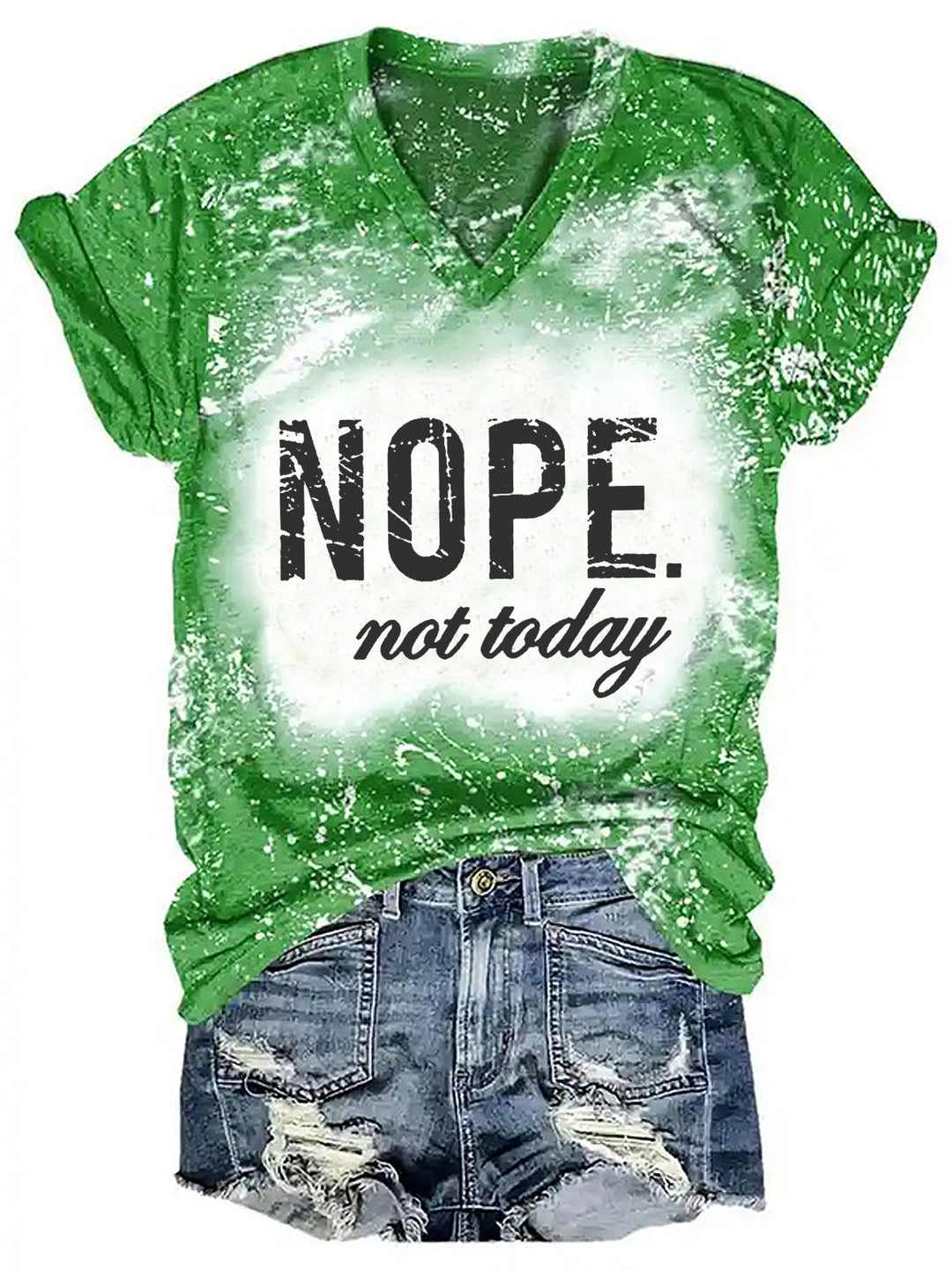 Nope Not Today Short-Sleeve  Tie-Dye Tee