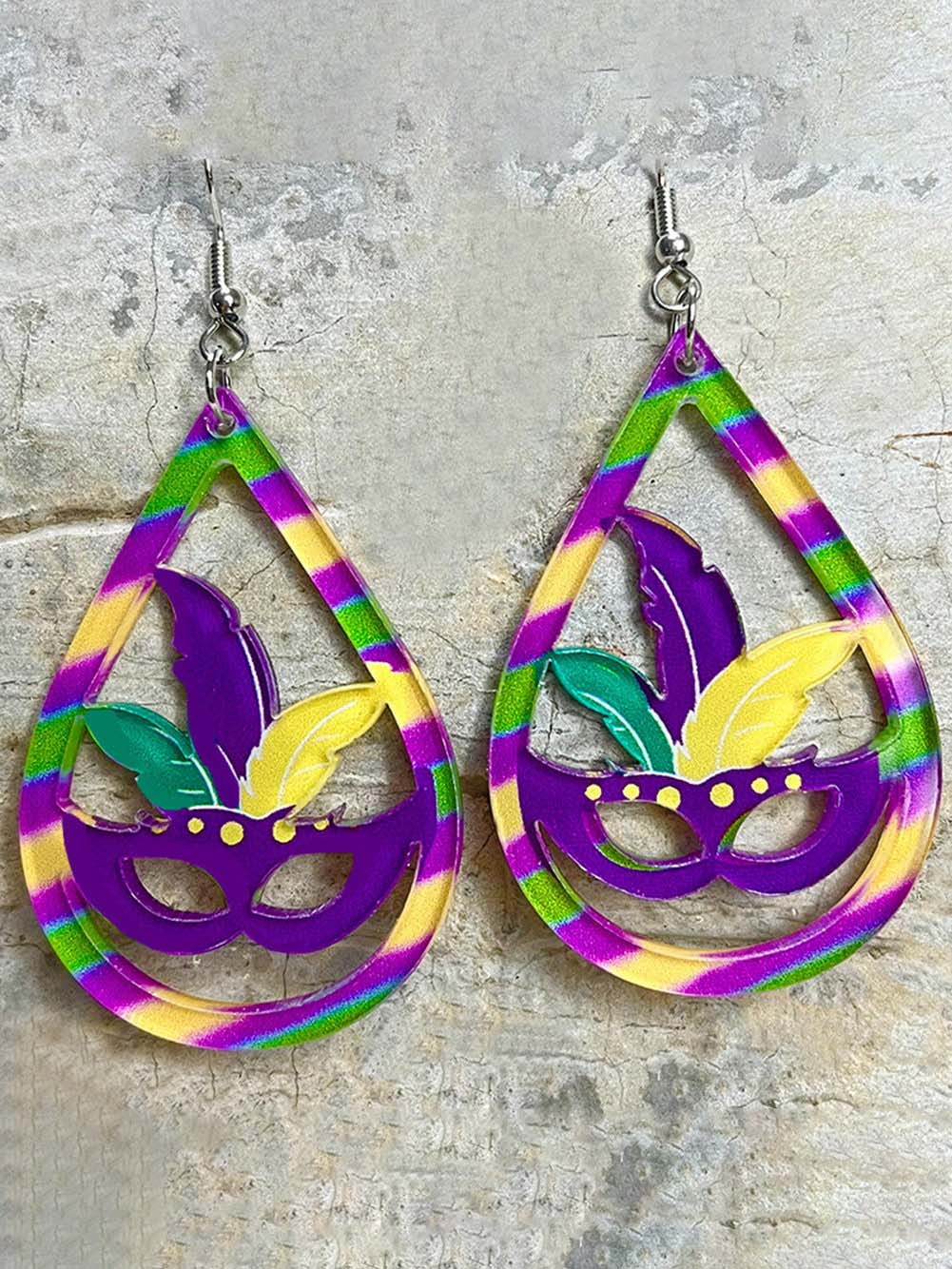 Mask Droplet Cutout Earrings