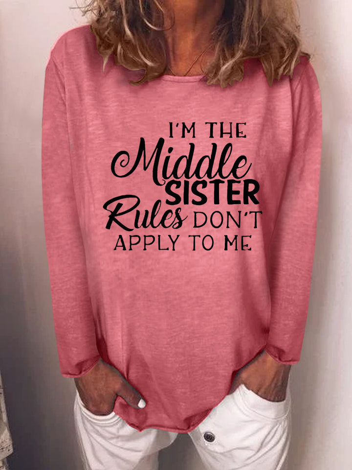 Sisters Rules Funny Long Sleeve Blouse