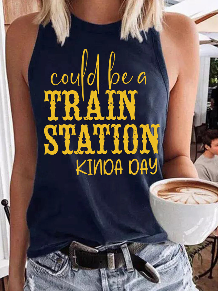 Women's Could Be A Train Station Kinda Day Tank Top