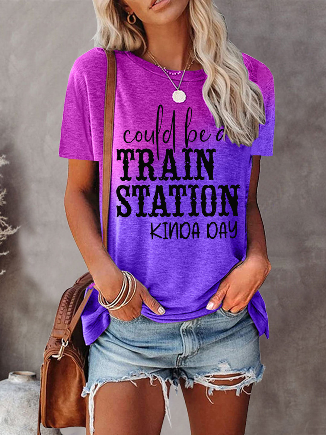 Women's Could Be A Train Station Kinda Day Tie-dye Tee