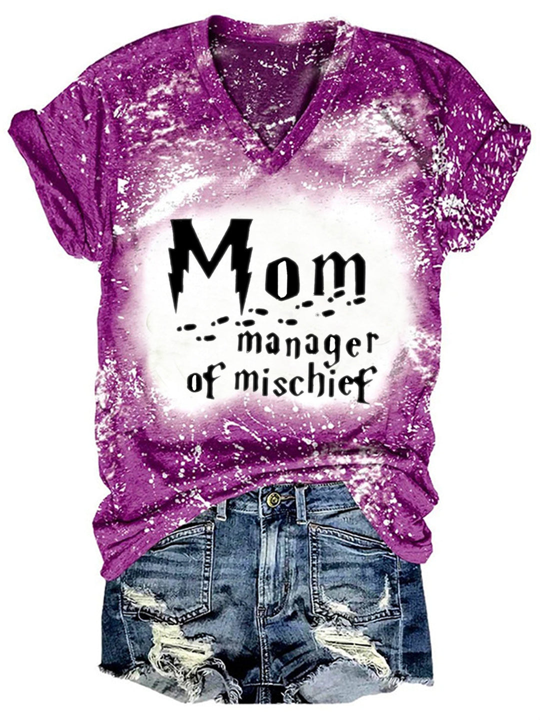 Women's Mother's Day Tie-Dye Print T-Shirt