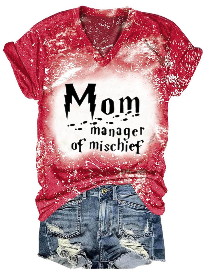 Women's Mother's Day Tie-Dye Print T-Shirt