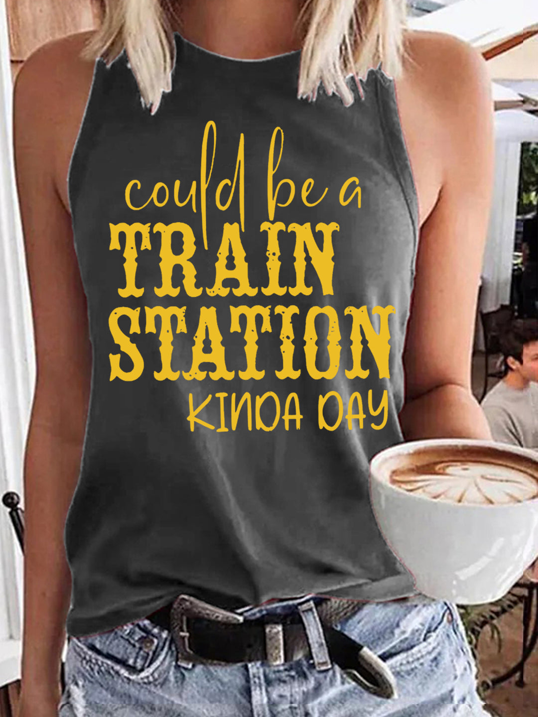 Women's Could Be A Train Station Kinda Day Tank Top