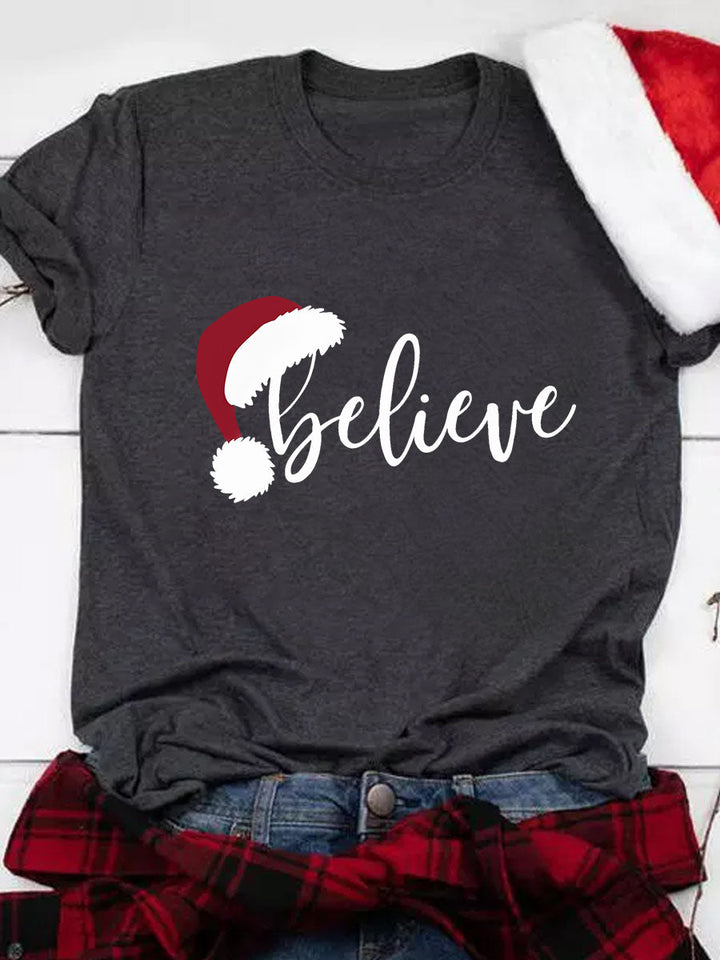 Believe Christmas Print Tee