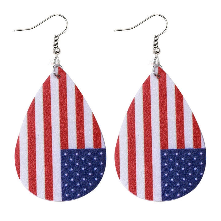 Star Stripe Print Earrings