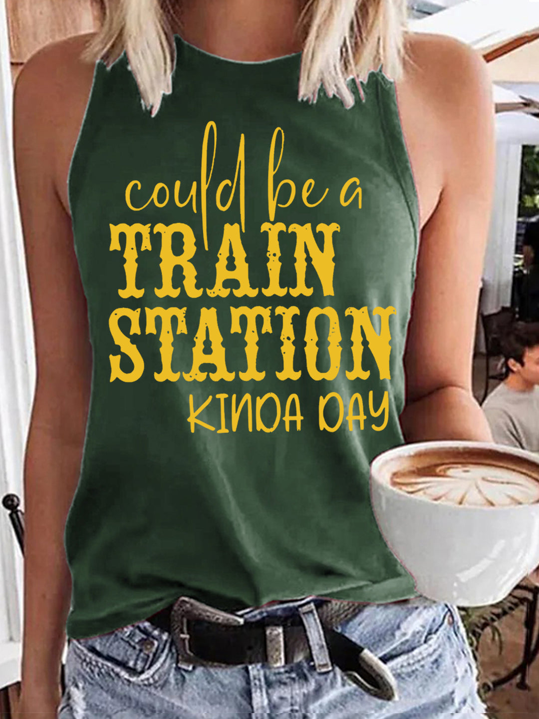 Women's Could Be A Train Station Kinda Day Tank Top
