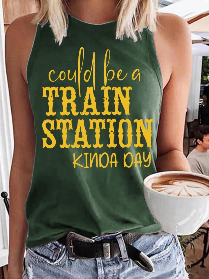Women's Could Be A Train Station Kinda Day Tank Top