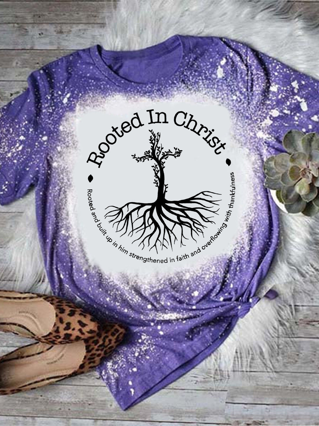 Rooted In Christ Tie Dye T-shirt