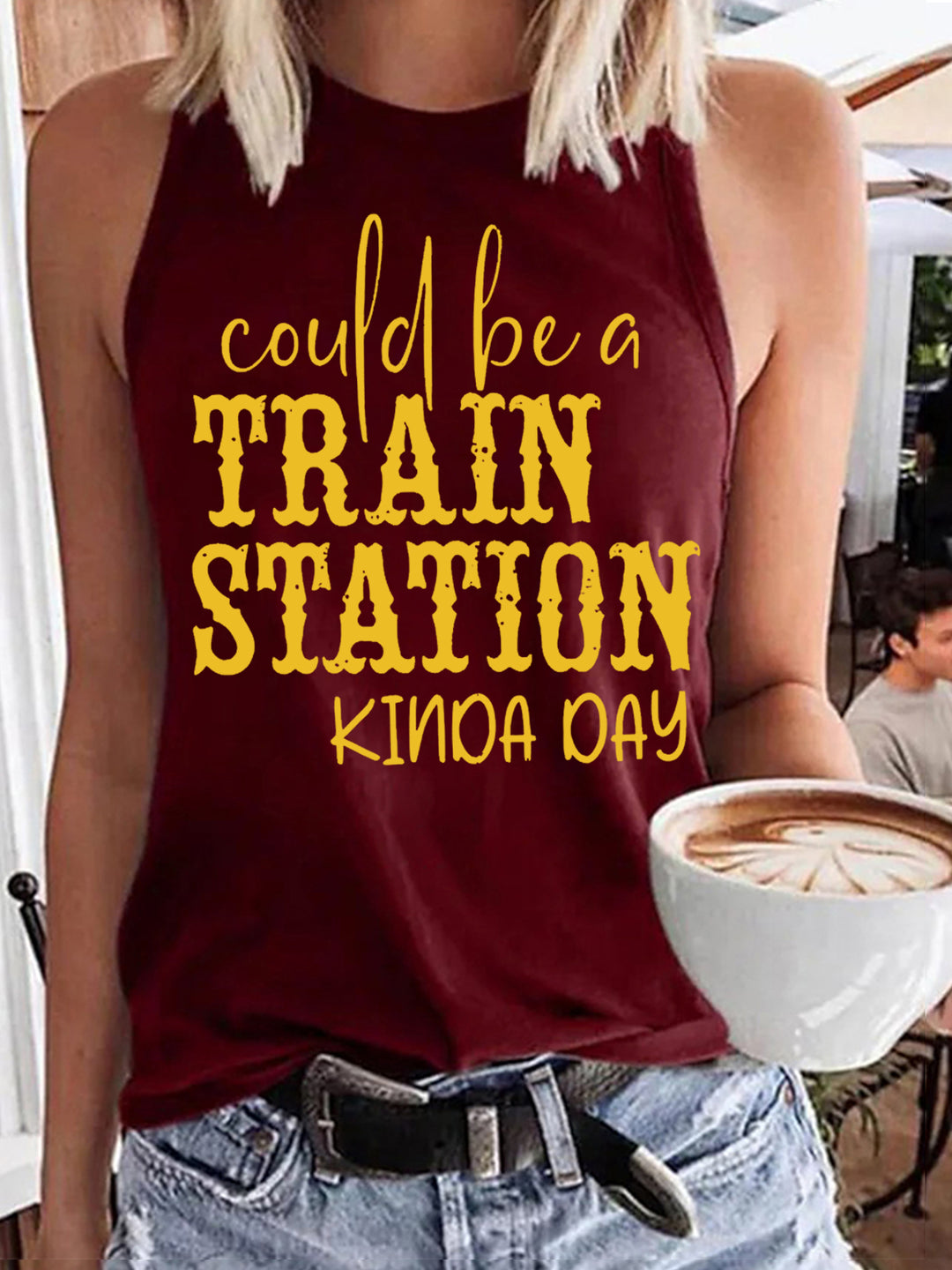 Women's Could Be A Train Station Kinda Day Tank Top