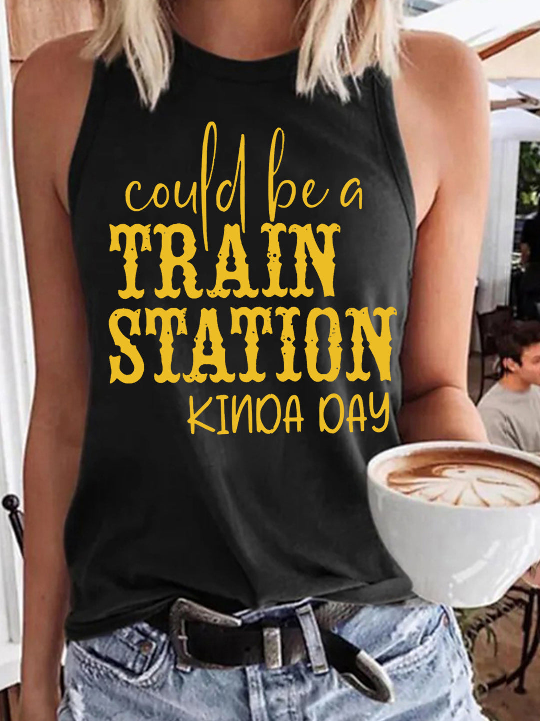 Women's Could Be A Train Station Kinda Day Tank Top