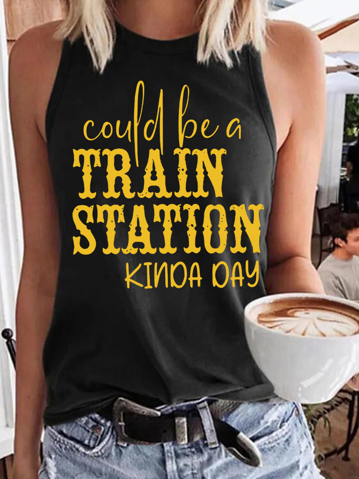 Women's Could Be A Train Station Kinda Day Tank Top