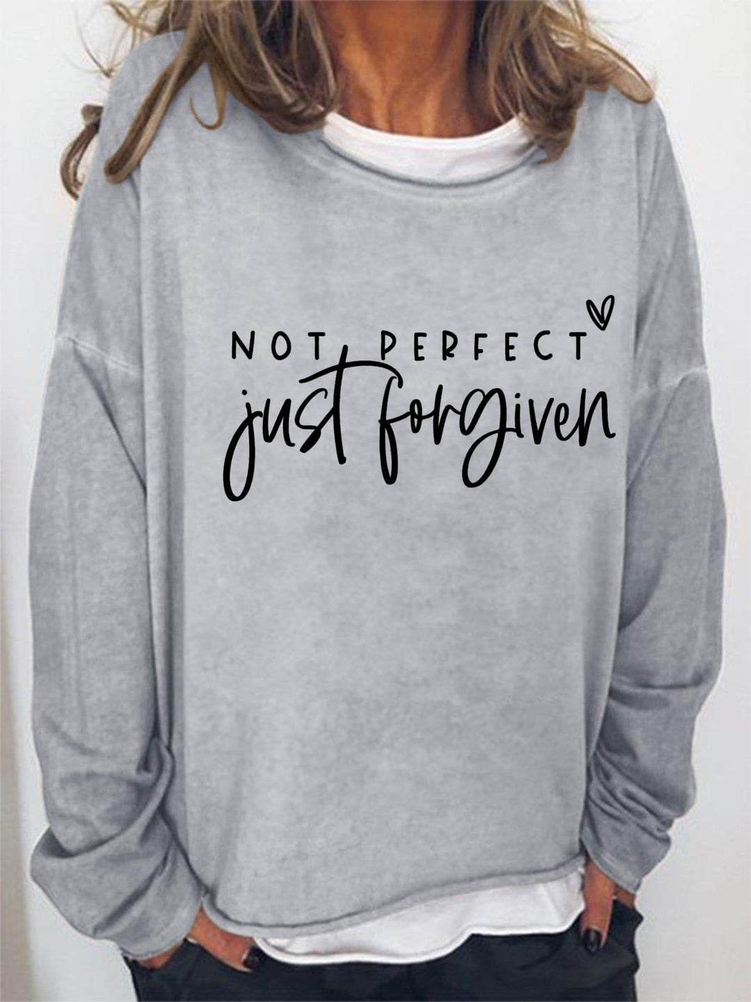 Not Perfect Just Forgiven Long Sleeve Shirt