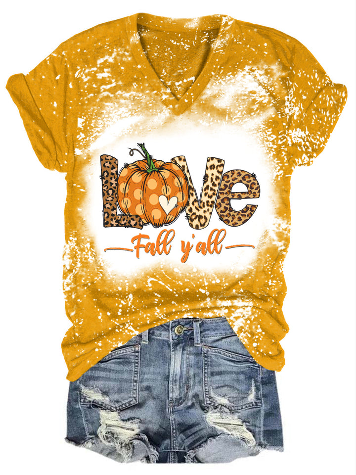 Love Fall Y'All Tie Dye Shirt