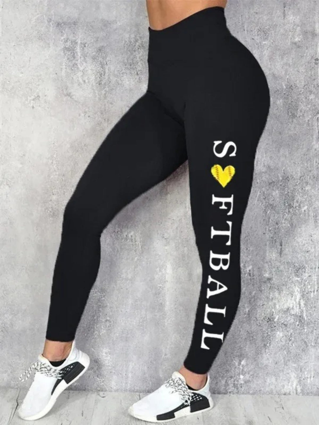 Softball Print Sport Leggings