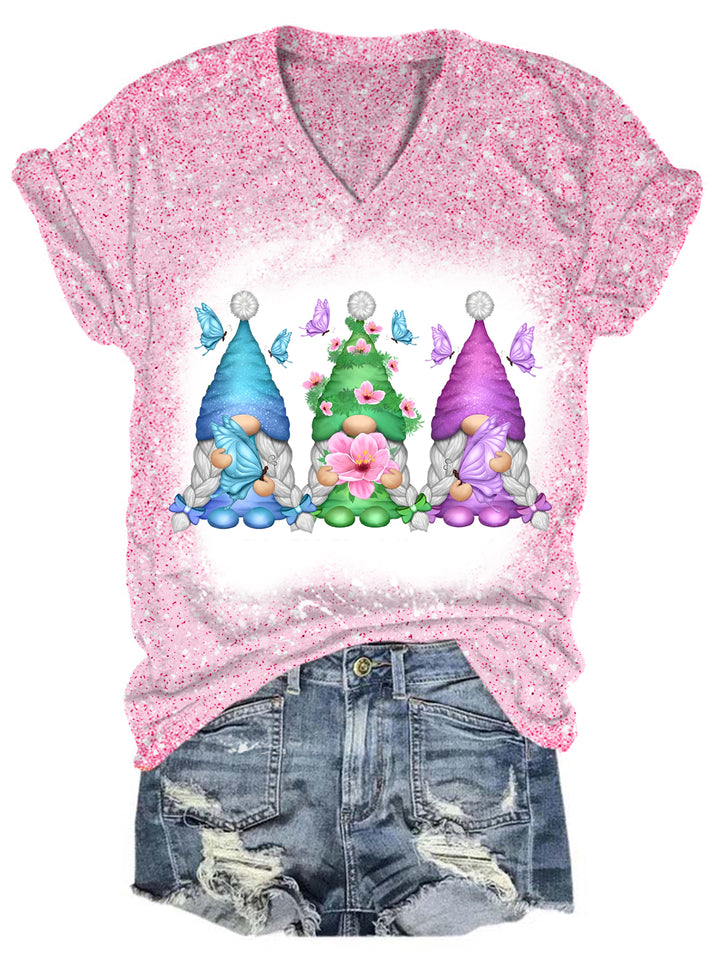 Gnomes V Neck T-shirt
