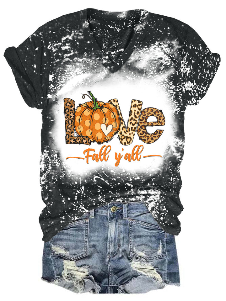Love Fall Y'All Tie Dye Shirt