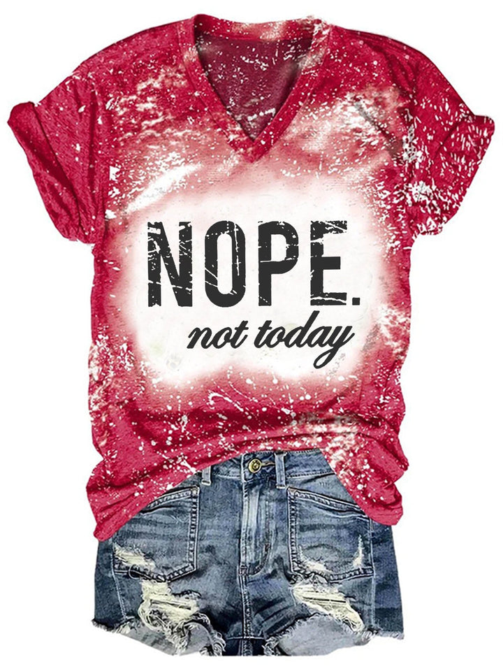 Nope Not Today Short-Sleeve  Tie-Dye Tee