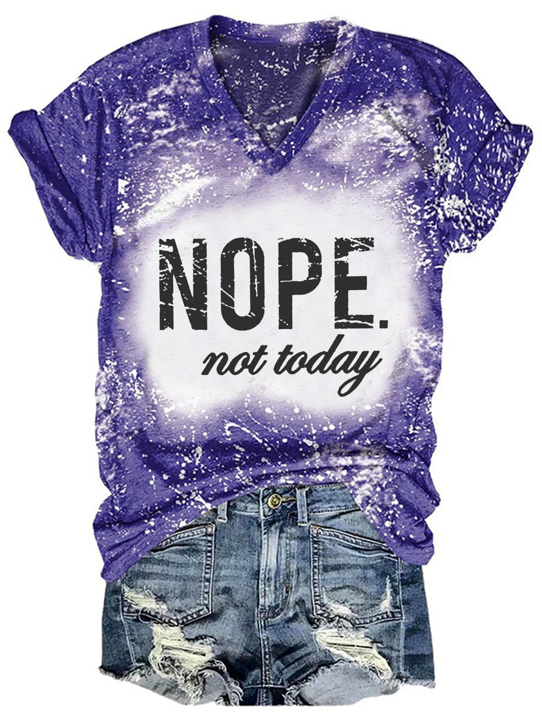 Nope Not Today Short-Sleeve  Tie-Dye Tee