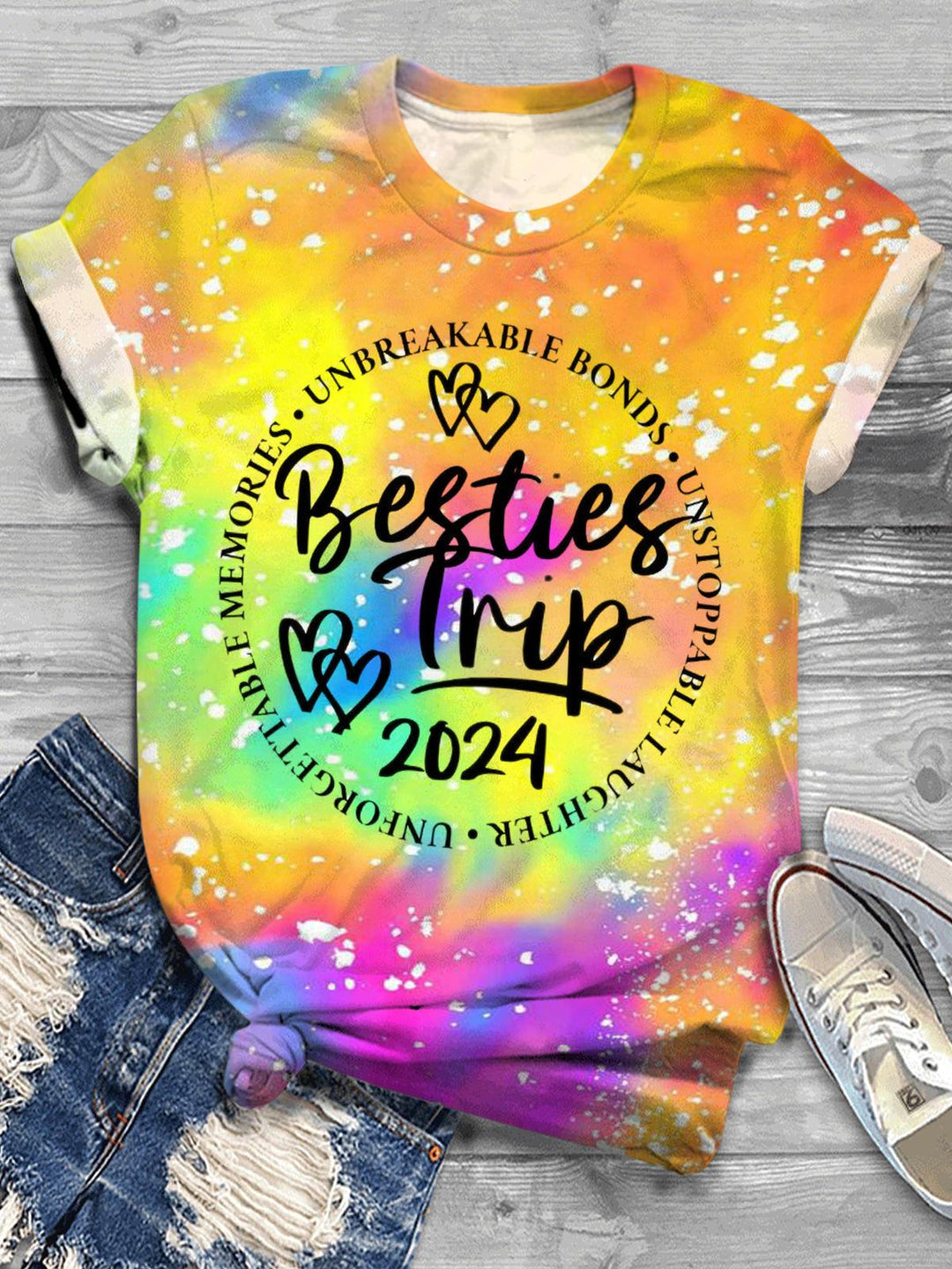 Besties Trip 2024 Crew Neck T-shirt