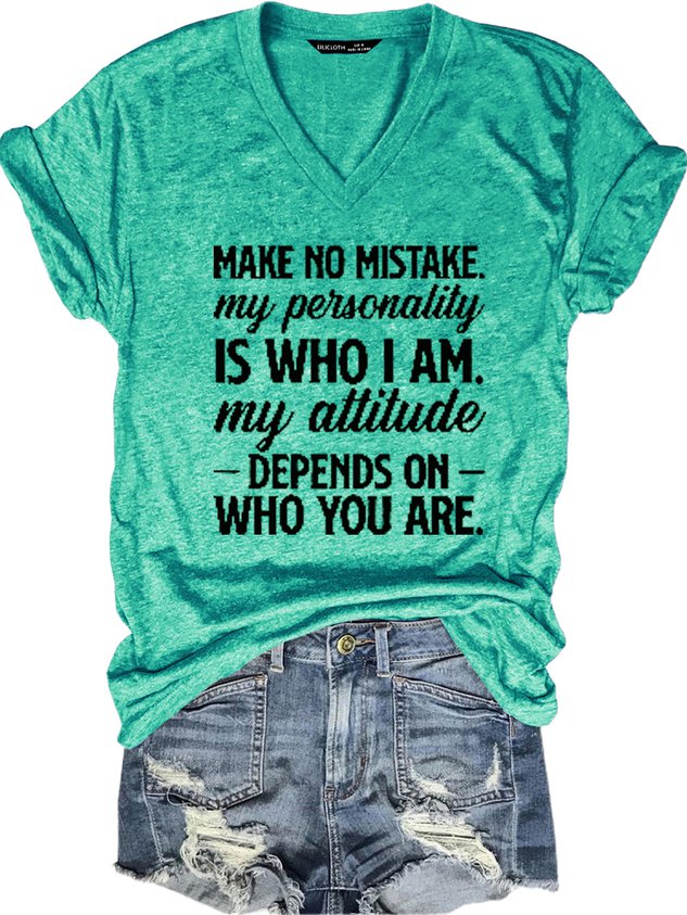 My Personality My Attitude Casual Short Sleeve T-Shirt