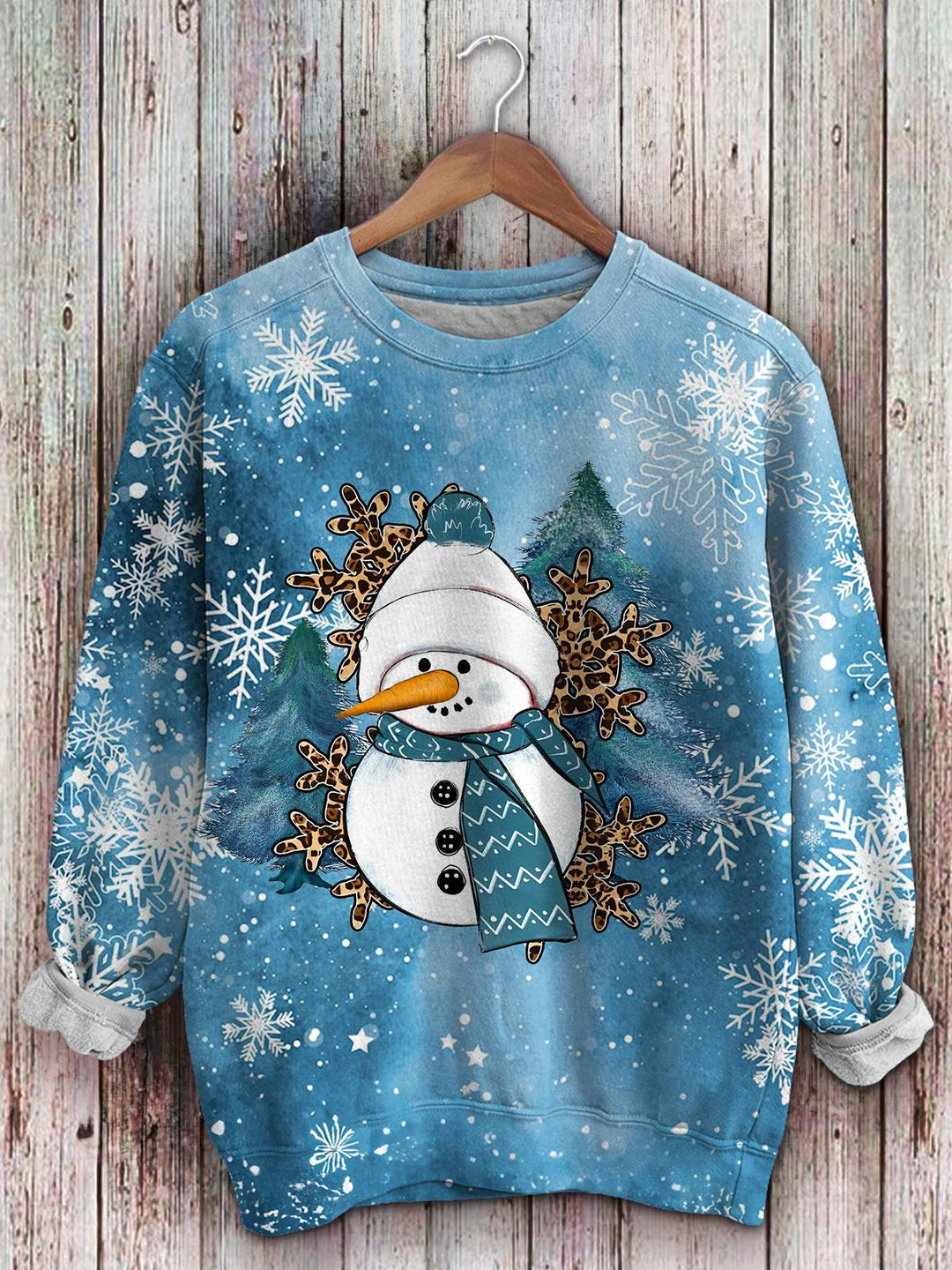 Snowman Tree Long Sleeve Top