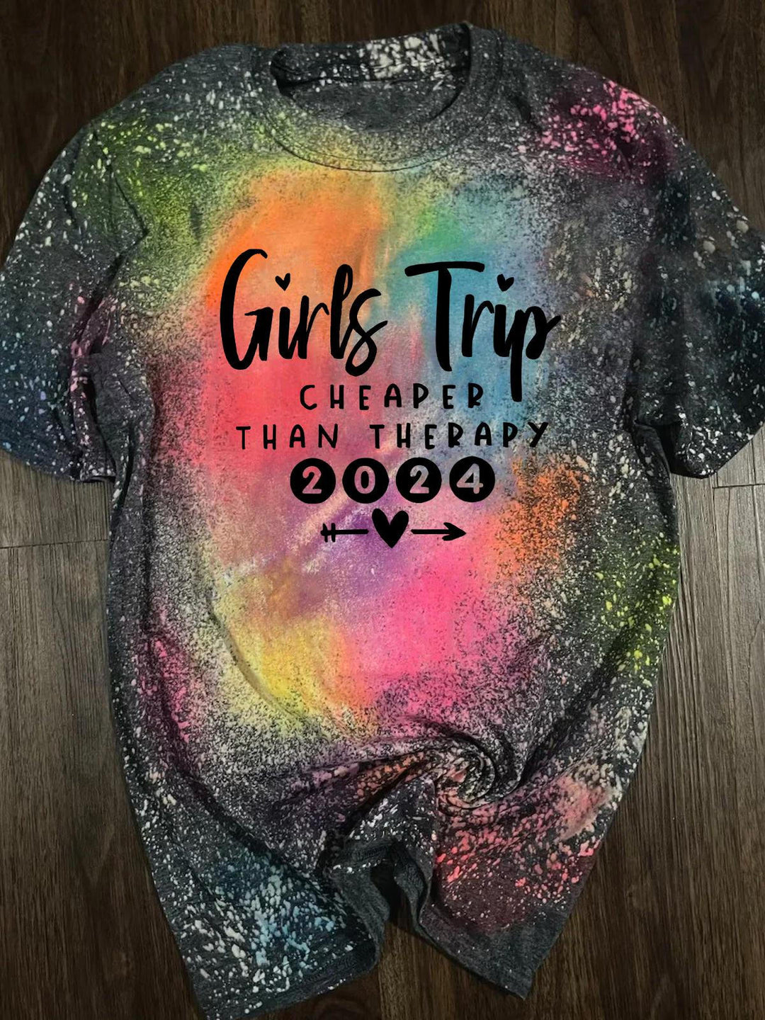 Girls Trip 2024 Cheaper Than Therapy Tie Dye T-shirt
