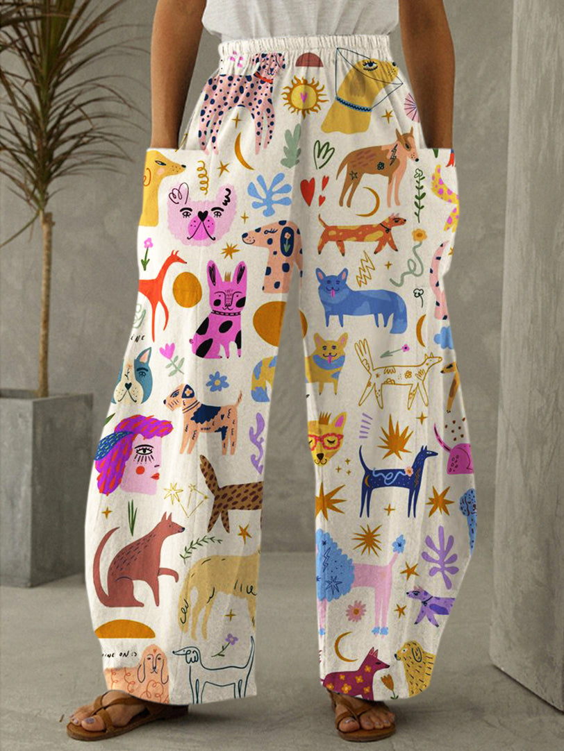 Funny Animal Print Casual Pants