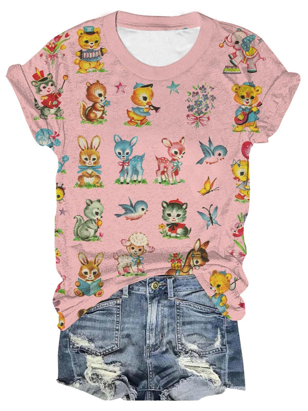 Animals Crew Neck T-Shirt