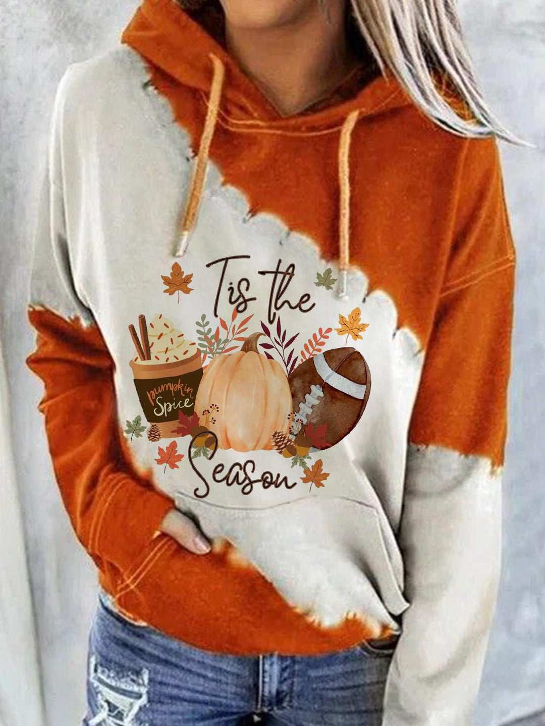 Tis' The Season Tie Dye Long Sleeve Hoodie