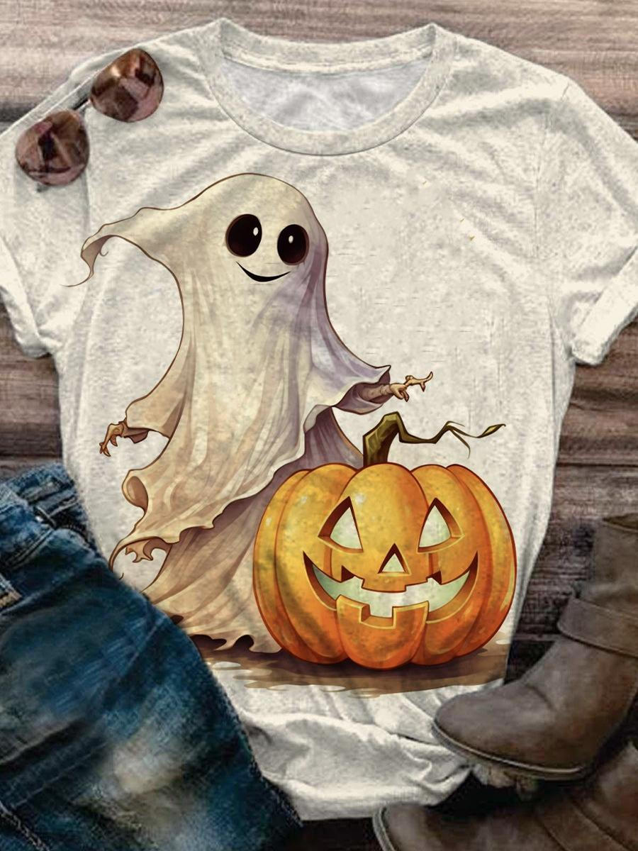 Girls Glow In The Dark Halloween Short Sleeve Cat Witch Graphic Tee - Foto 11