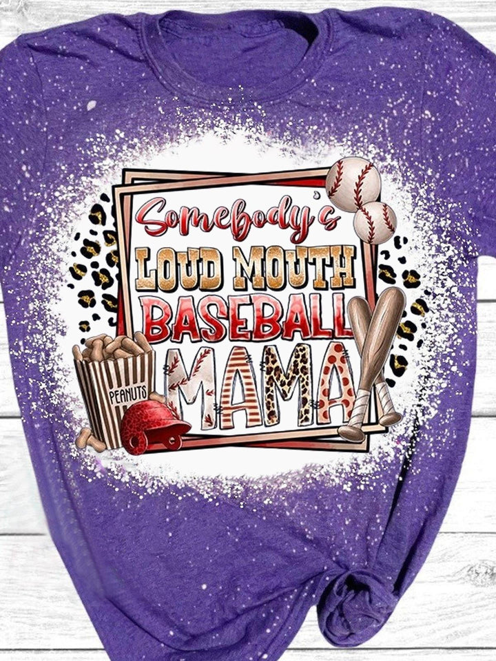 Somebody's Loud Mouth Baseball Mama Tie Dye T-shirt