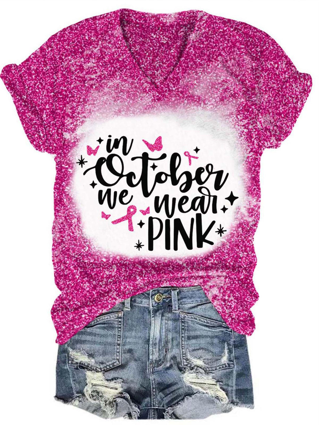 Breast Cancer Awareness Print Top