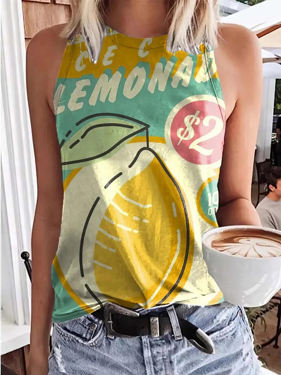 Lemonade Vintage Poster Print Tank Top