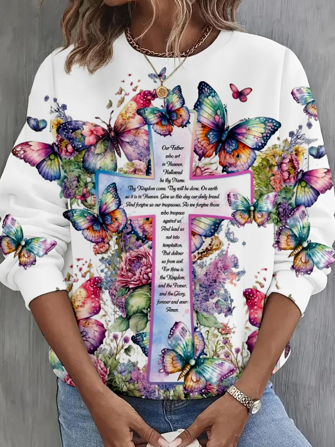 The Lords Prayer Long Sleeve Casual Top
