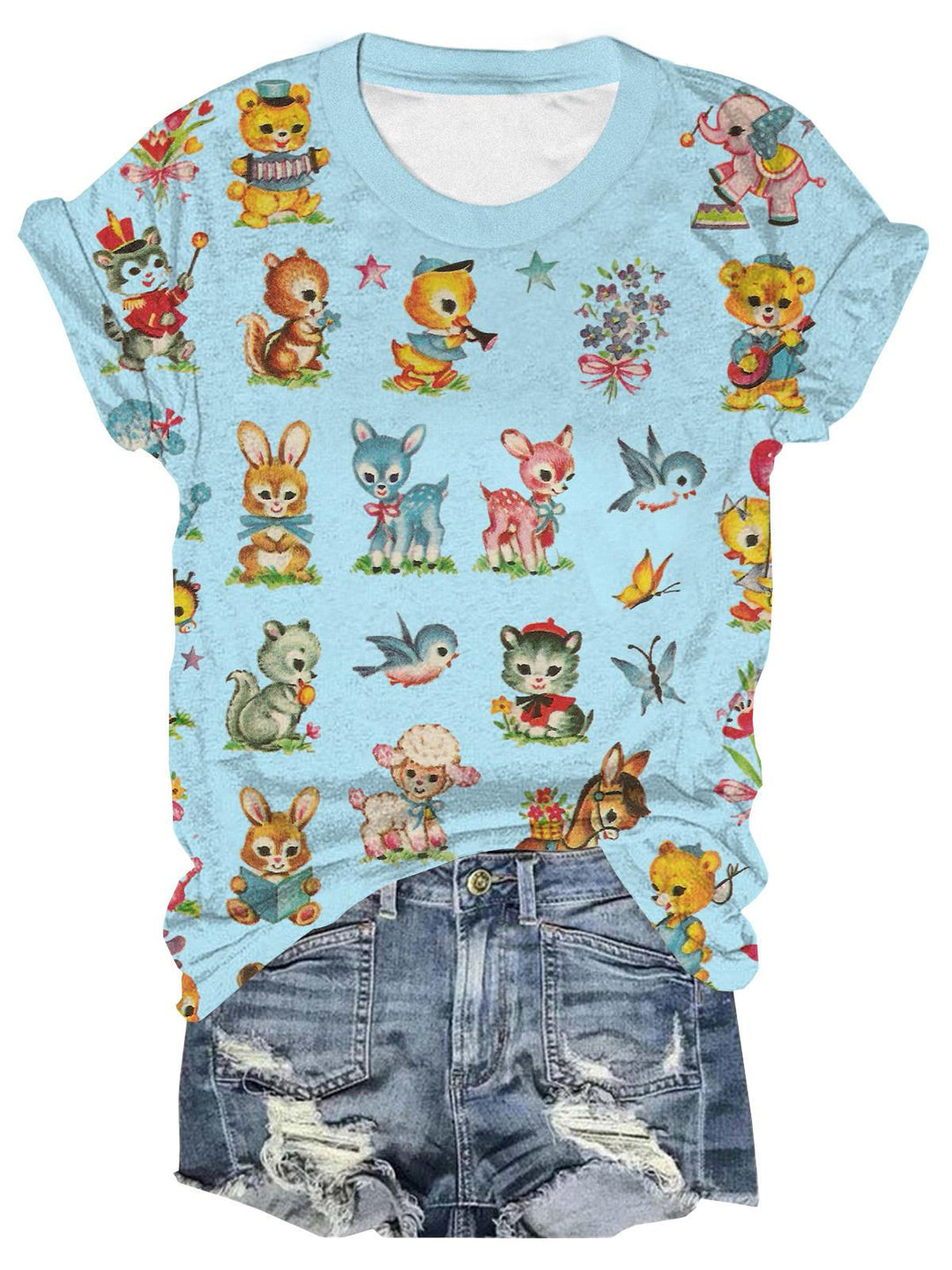Animals Crew Neck T-Shirt