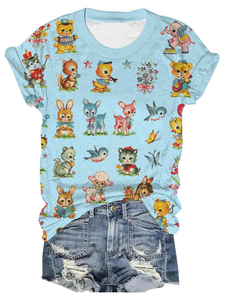 Animals Crew Neck T-Shirt
