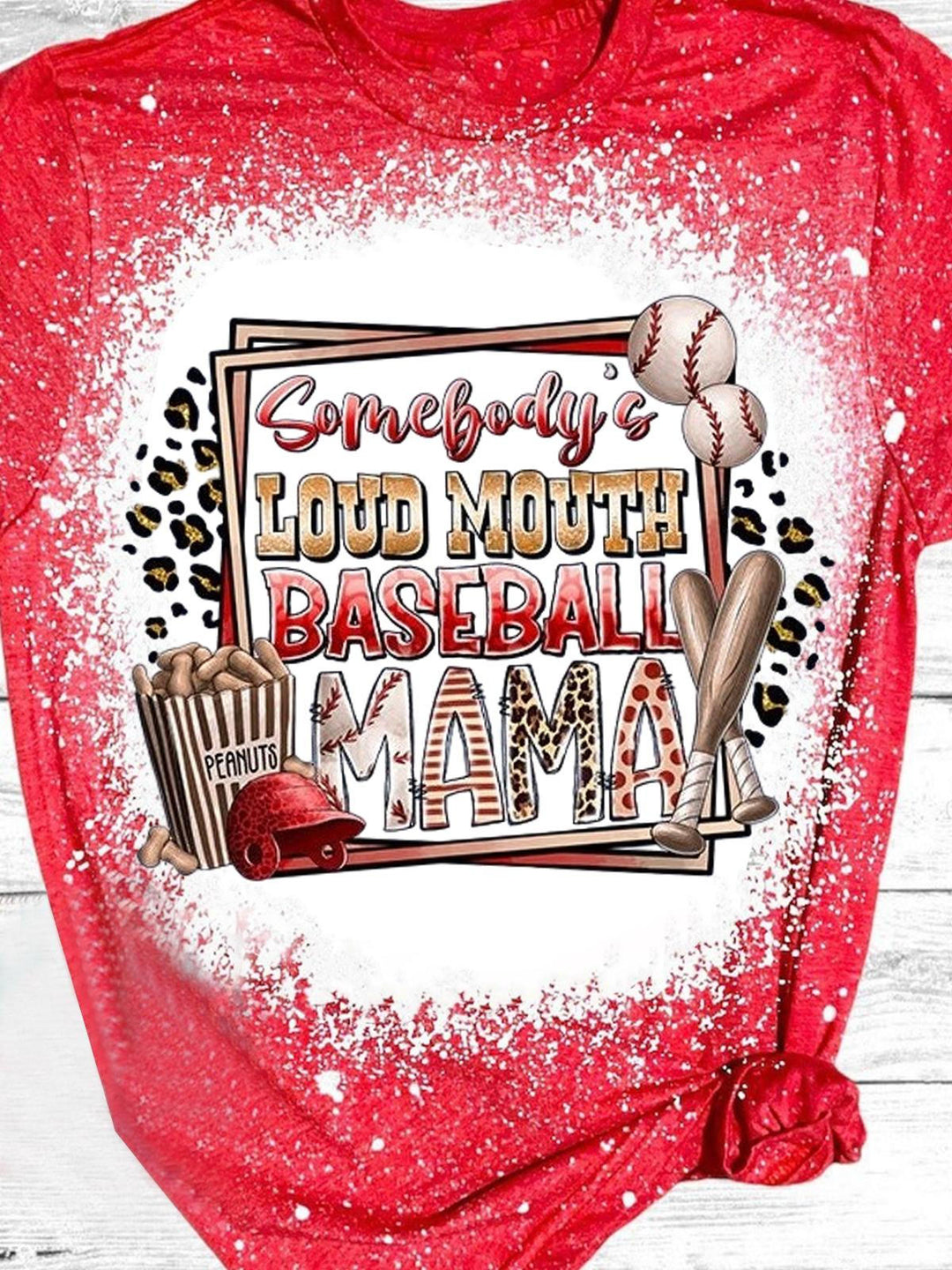 Somebody's Loud Mouth Baseball Mama Tie Dye T-shirt
