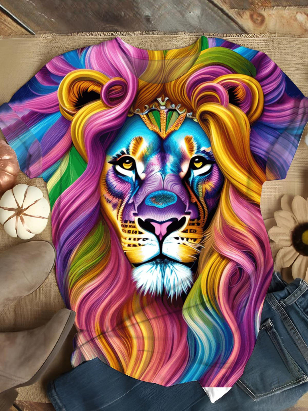 Lion Crew Neck T-Shirt