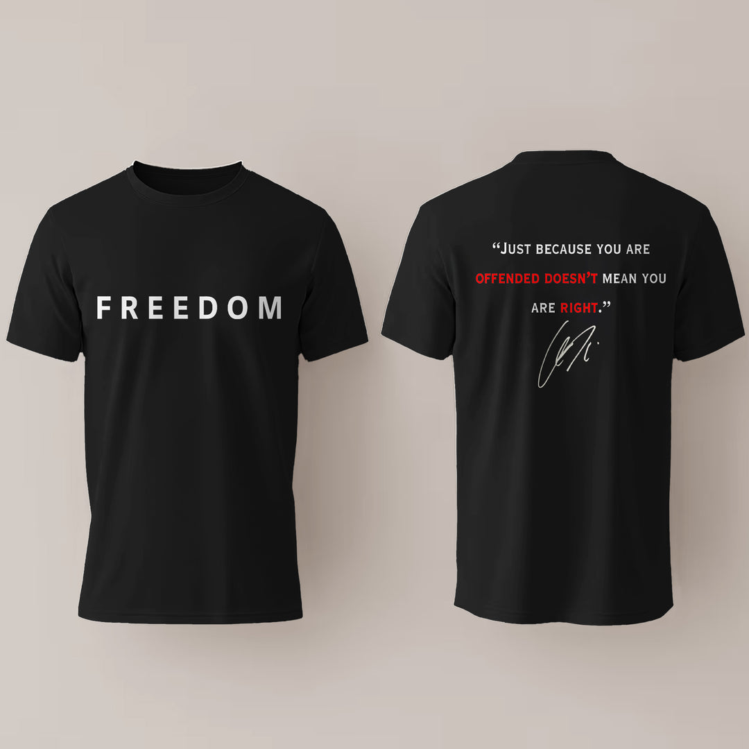 Charlie Kirk Freedom Crew Neck T-shirt