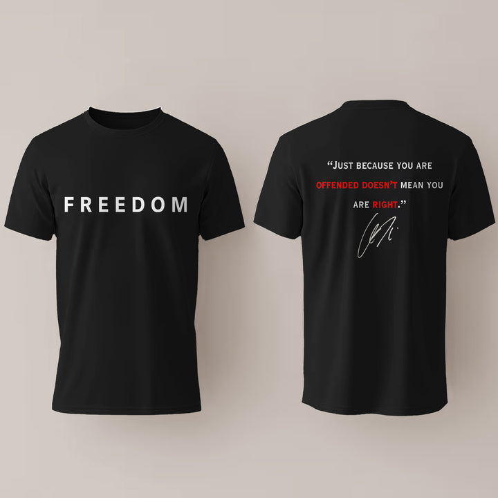 Charlie Kirk Freedom Crew Neck T-shirt