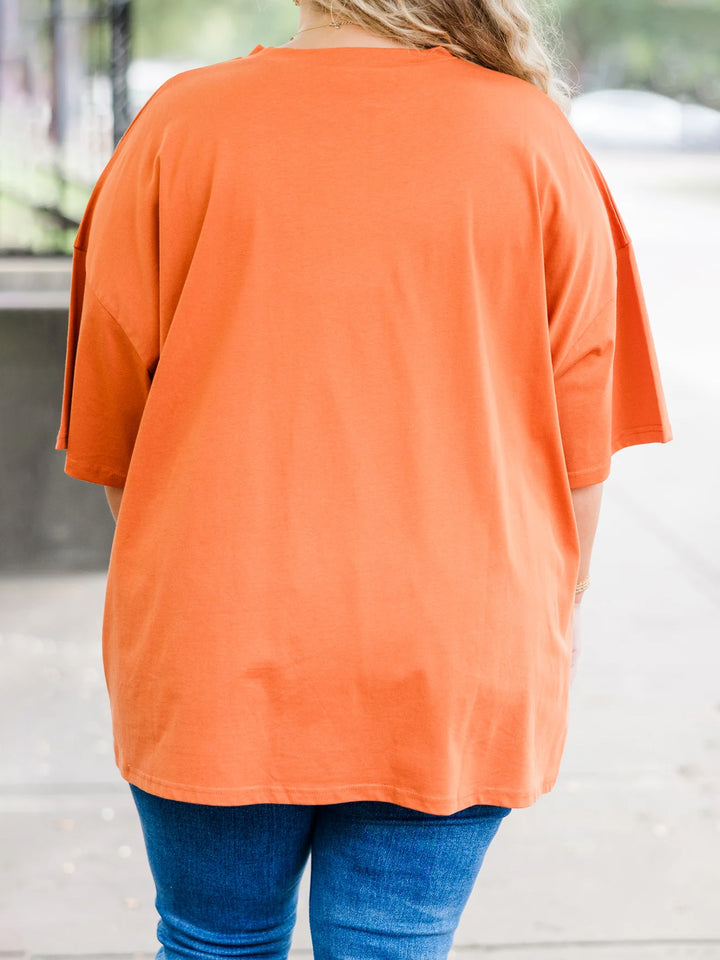 Oh My Pumpkin Boyfriend Tee Crew Neck T-shirt