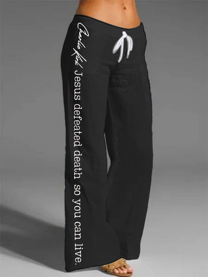 Women's Charlie Kirk Memorial Printed Casual Pants