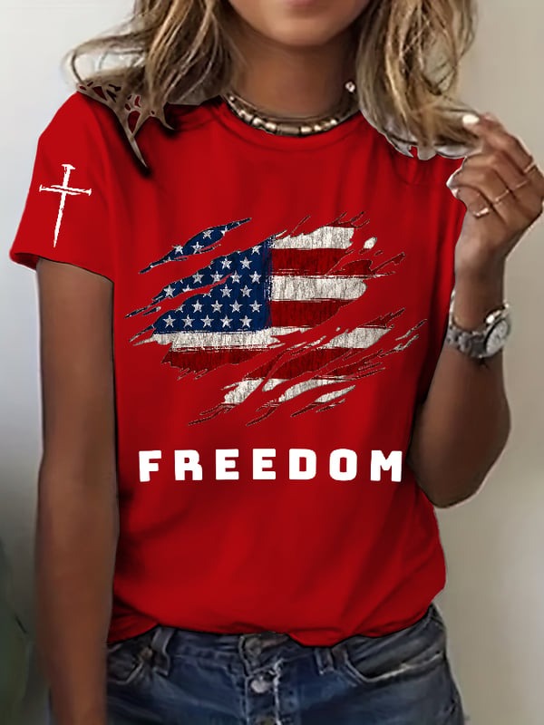 A Ture Patriot Charlie Kirk Crew Neck T-shirt