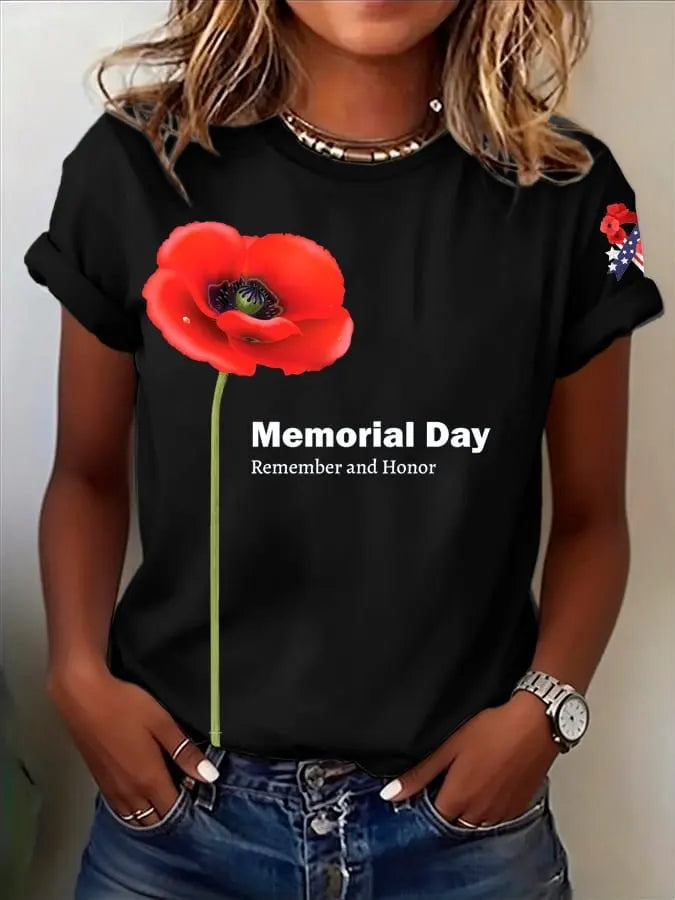 Women's Memorial Day Print T-shirt