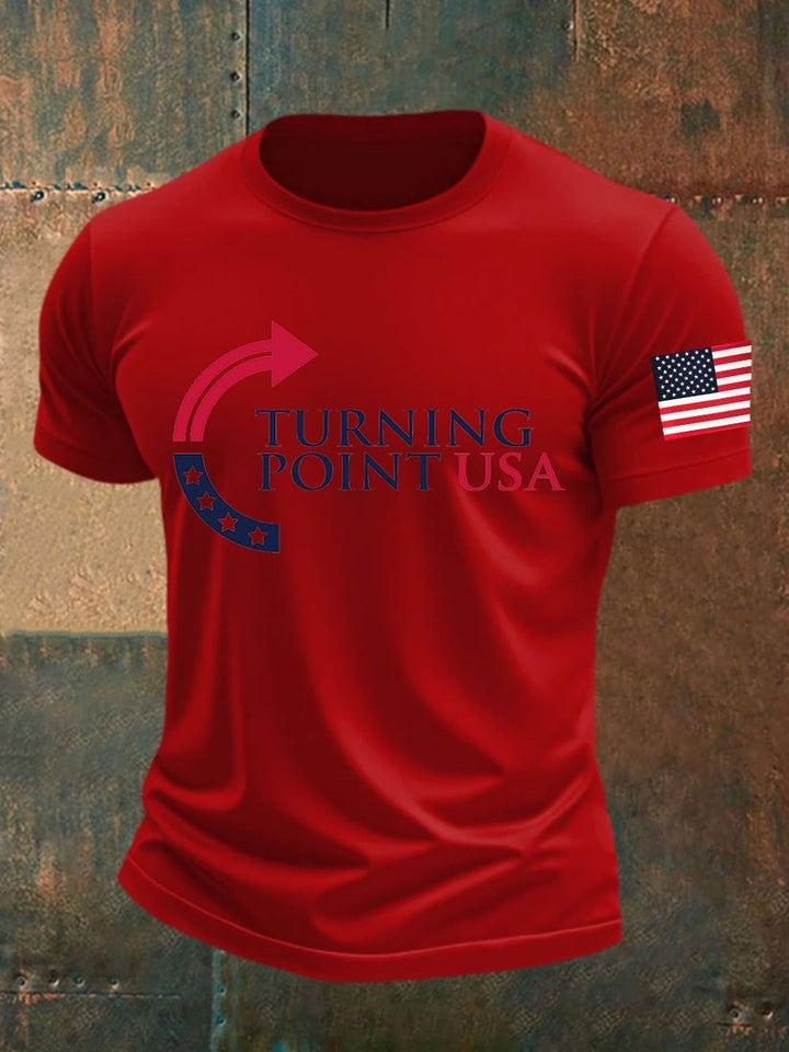 Turing Point Round Neck Short Sleeve Men's T-shirt