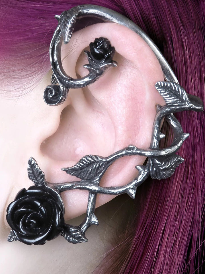 Gothic Style Dark Roses Ear Hook